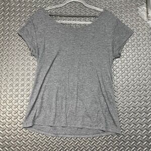 Vintage Abound Dark Gray Open Back Casual Wear Women's Shirt Size M Made In‎ USA
